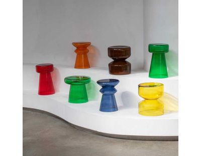 Table d'appoint en verre Corcho (Rouge)