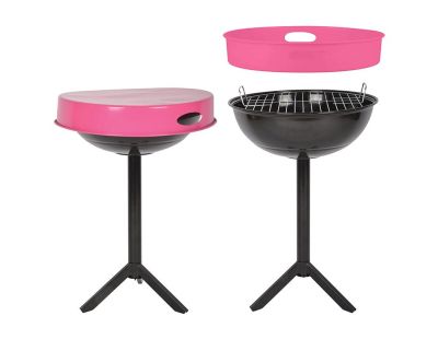 Table barbecue avec plateau amovible (Plateau rose)