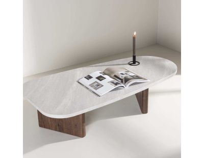 Table basse 65 x 130 cm Grönvik (Gris, Marron)