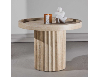 Table basse en MDF effet travertine Krille (60 x 45 cm)