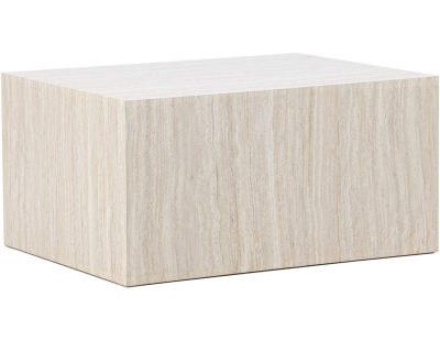 Table basse en MDF effet travertine York 40 x 60 x 80 cm