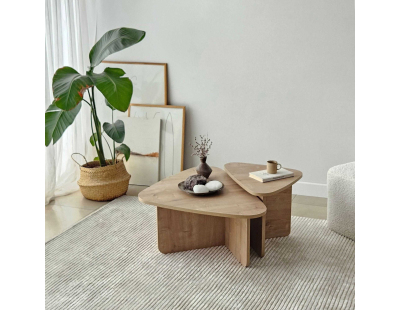 Table basse en aggloméré Ballare Set (Chêne)