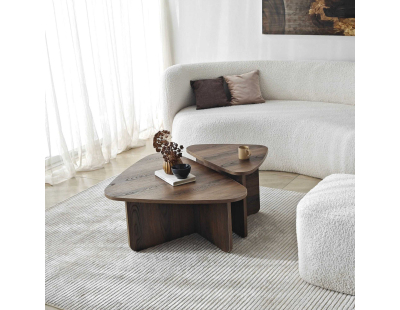Table basse en aggloméré Ballare Set (Noyer)