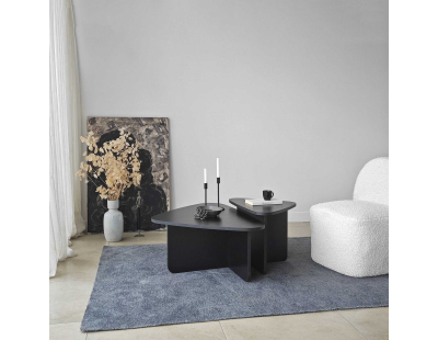 Table basse en aggloméré Ballare Set (Noir)