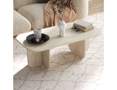 Table basse en aggloméré Becaj (Travertine)