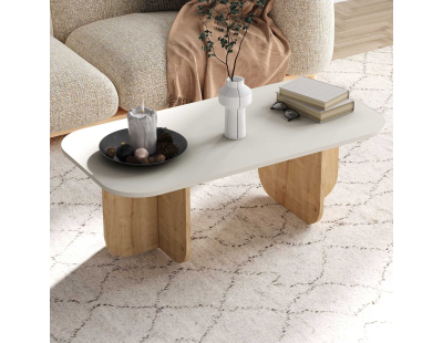 Table basse en aggloméré Becaj (Effet pierre et chêne)