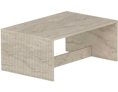 Table basse en aggloméré Lenna (Travertine)