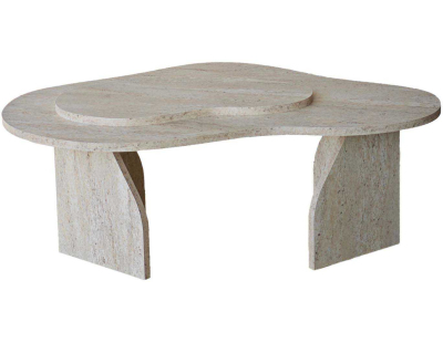 Table basse en aggloméré Melted (Travertine)