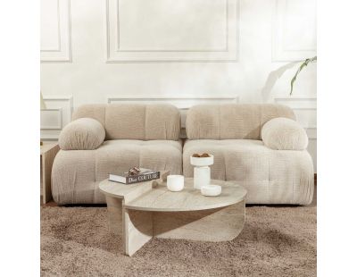 Table basse en aggloméré Podium (Travertine)