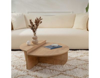 Table basse en aggloméré Podium (Chêne miel)