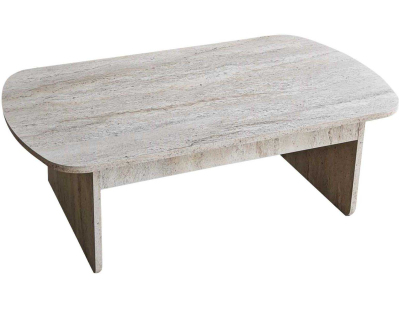 Table basse en aggloméré Theseus (Travertine)