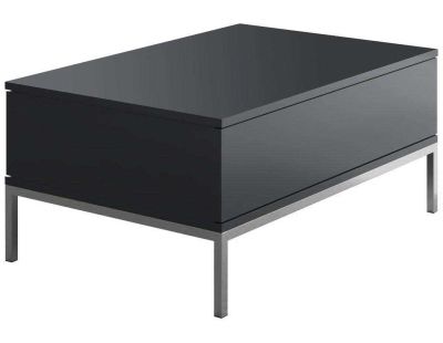 Table basse en agglomeré et métal Lord (Anthracite et argenté)