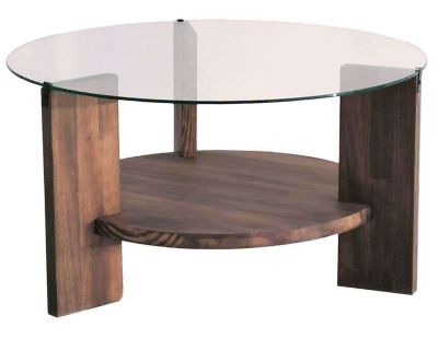 Table basse en bois et verre Mondo