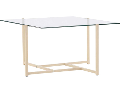 Table basse carré en verre 80 x 80 cm Hybrid