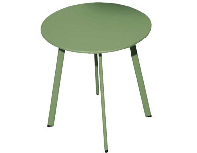 Table basse de jardin en acier Massai 45 cm (Amande)