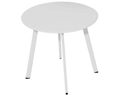 Table basse de jardin en acier Massai 40 cm (Blanc)