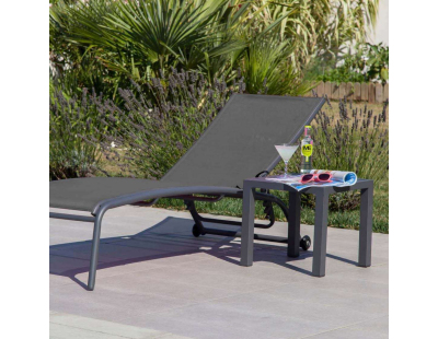 Table basse de jardin en aluminium Lou (Graphite)