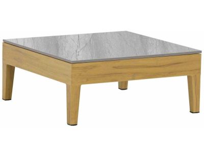 Table basse de jardin en aluminium et céramique Welcome