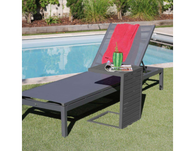 Table basse de jardin en aluminium 2 positions Lou