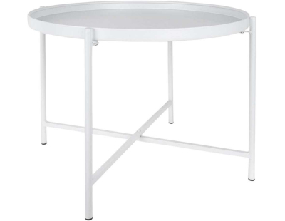 Table basse en métal Meseta (Blanc mat)