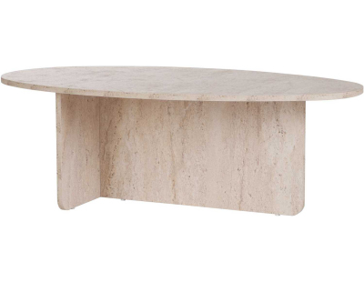 Table basse ovale en aggloméré Orba (Travertine)