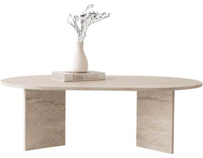 Table basse ovale en aggloméré Oscar