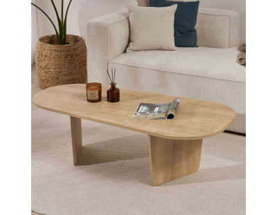 Table basse ovale en aggloméré Ovalis (Chêne)