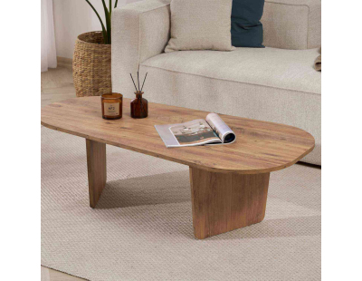 Table basse ovale en aggloméré Ovalis (Pin)
