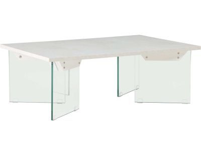Table basse 120 x 80 cm pieds en verre Ester