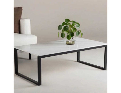Table basse 120 x 60 cm en pierre frittée Estelle