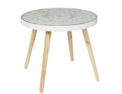 Table basse plateau arabesque 50 cm