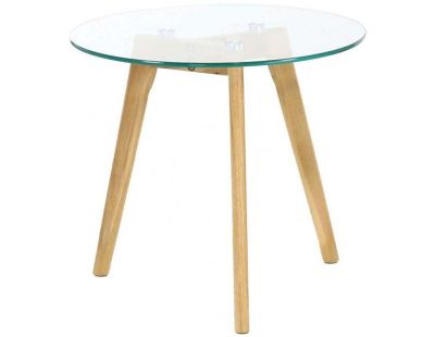 Table basse plateau en verre 50 cm