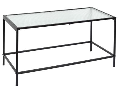 Table basse plateau en verre texturé Rosa
