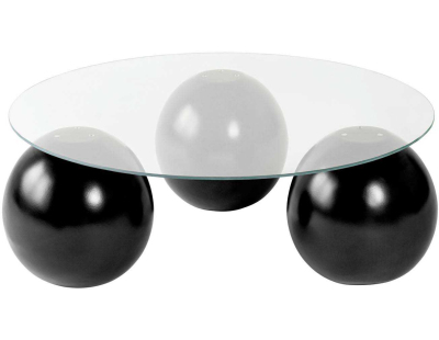 Table basse ronde en verre Miro