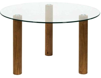 Table basse ronde en verre trempé