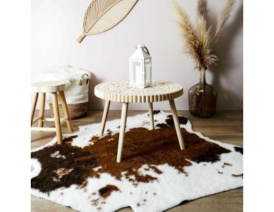 Table basse rondin en bois 60 cm