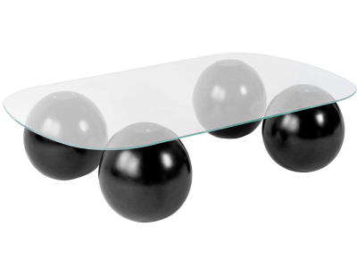 Table basse en verre 118 x 75 x 30 cm Evara