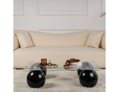 Table basse en verre 120 x 80 x 30 cm Noxa