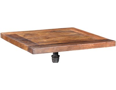 Table bistrot carrée pieds en fer forgé