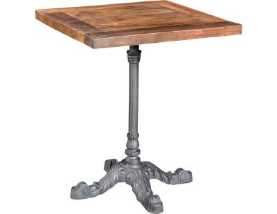 Table bistrot carrée pieds en fer forgé