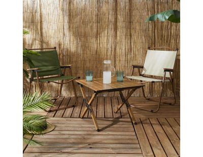 Table de camping en métal et plastique Mariposa 58 x 60 cm