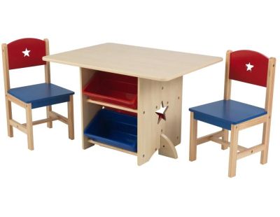 Table en Bois + Chaise Pour Enfant - Design Élégant Couleur Bleu DD0074 -  Sodishop