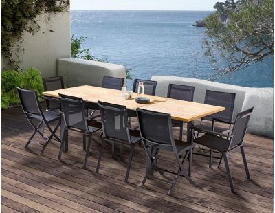 Table et chaises de jardin moderne Bali (4 chaises 6 fauteuils)