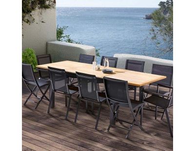 Table et chaises de jardin moderne Bali (4 chaises 6 fauteuils)