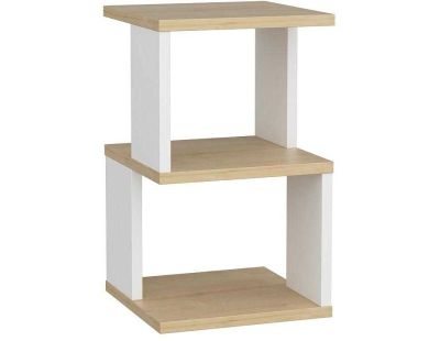 Table de chevet en aggloméré Carter (Blanc et Chêne)