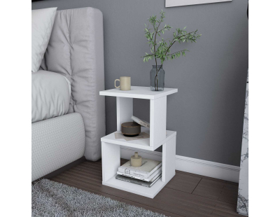 Table de chevet en aggloméré Carter (Blanc)