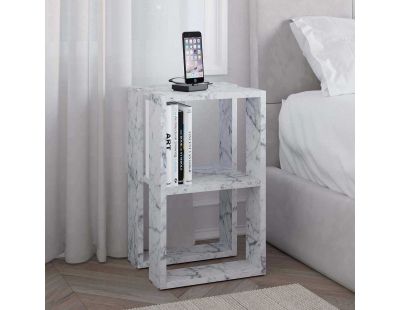 Table de chevet en aggloméré Lonie (Carrara Marble)