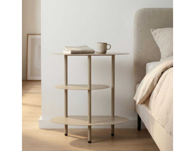 Table de chevet en métal Saturn 49.5 x 27.5 x 49.5 cm (Gris)