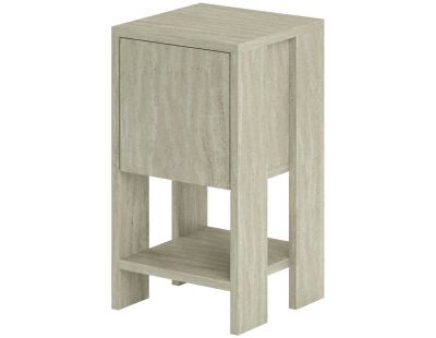 Table de chevet avec rangements Ema (Travertine)