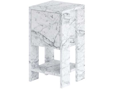 Table de chevet avec rangements Ema (Carrara Marble)